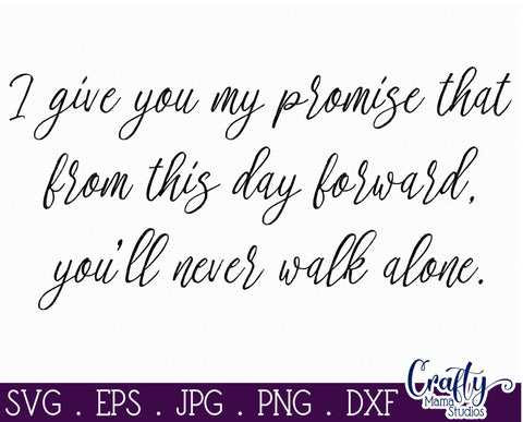 Love Svg, Farmhouse Svg, Home Sign, I Give You My Promise SVG Crafty Mama Studios 