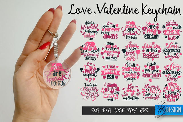 Love SVG Keychain| Love Quotes SVG| Valentines Day Keychain SVG Fly Design 
