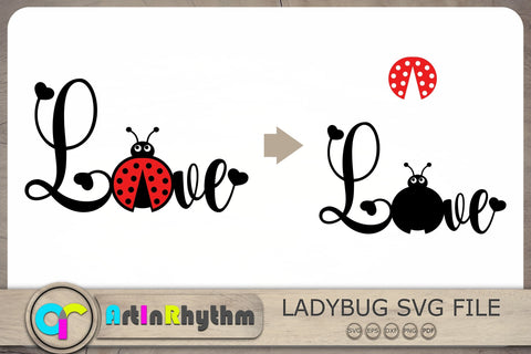 Love Svg, Ladybug Svg, Valentines Svg, Ladybug Clipart SVG Artinrhythm shop 