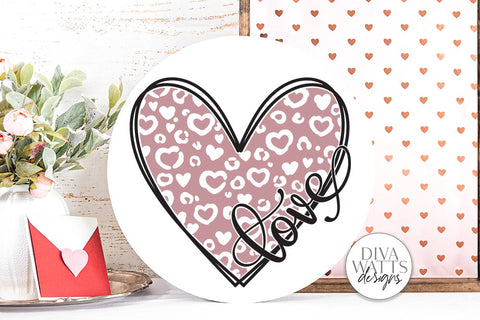 Love SVG | Leopard Print Heart Design for Valentine's Day SVG Diva Watts Designs 