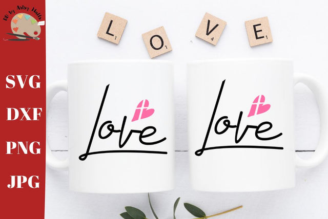 Love svg - Love heart cross svg - Christian faith svg - Christian wedding svg dxf png jpg SVG The Artsy Spot 