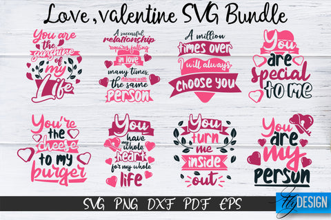 Love SVG, Love Quotes, Valentines Day, Valentines Bundle v2 SVG Fly Design 