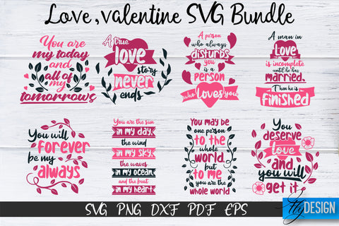 Love SVG, Love Quotes, Valentines Day, Valentines SVG Bundle volume 1 SVG Fly Design 