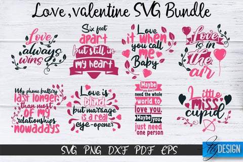 Love SVG, Love Quotes, Valentines Day, Valentines SVG Bundle volume 1 SVG Fly Design 