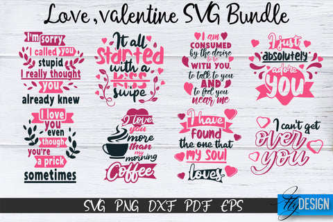 Love SVG, Love Quotes, Valentines Day, Valentines SVG Bundle volume 1 SVG Fly Design 