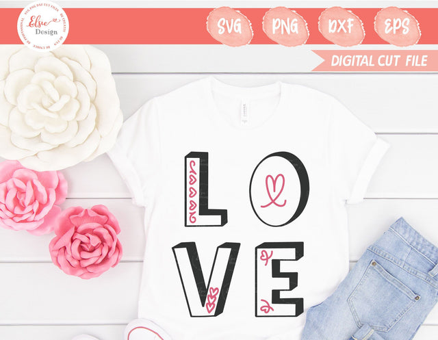 LOVE - SVG, PNG, DXF, EPS SVG Elsie Loves Design 