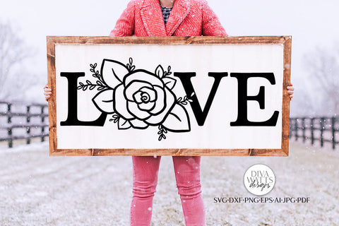 Love SVG | Rose Floral Spring Design SVG Diva Watts Designs 