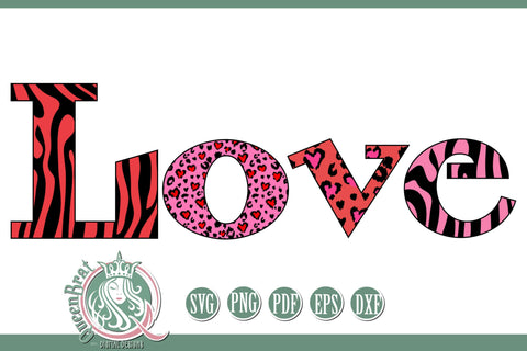 LOVE SVG SVG QueenBrat Digital Designs 