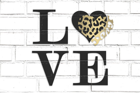 LOVE SVG | Valentine cut file, leopard print heart svg SVG Maggie Do Design 