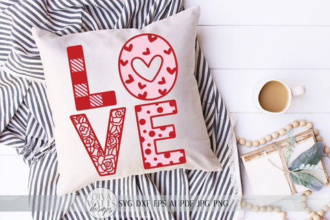 LOVE svg | Valentine's Day SVG | Buffalo Check SVG | Farmhouse Sign | dxf and more! | Printable | Glowforge svg SVG Diva Watts Designs 