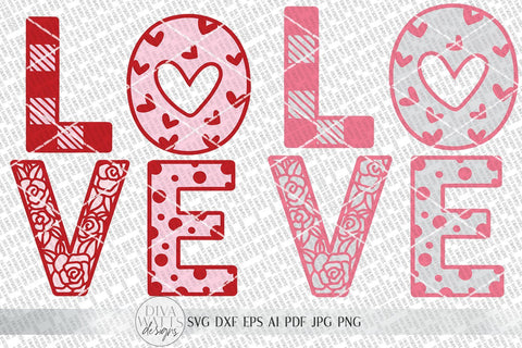LOVE svg | Valentine's Day SVG | Buffalo Check SVG | Farmhouse Sign | dxf and more! | Printable | Glowforge svg SVG Diva Watts Designs 