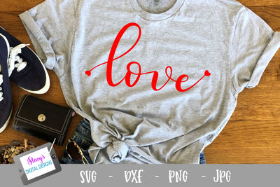 Love SVG with hearts - Valentine SVG SVG Stacy's Digital Designs 