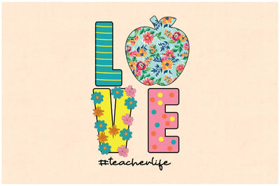 Love Teacher Life Sublimation Sublimation Jagonath Roy 