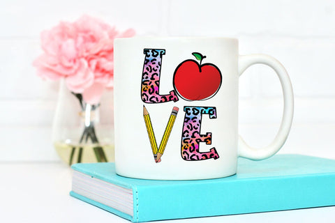 Love Teacher PNG I Teacher Sublimation I Teacher Shirt PNG Sublimation Happy Printables Club 