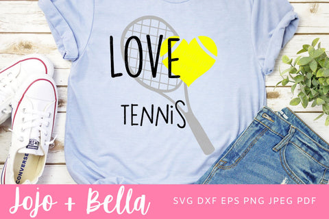 Love Tennis Svg, Tennis Svg, Love Tennis Png, Tennis Png, Tennis Player Svg, Svg Files For Cricut, Silhouette, Sublimation Designs SVG Jojo&Bella 