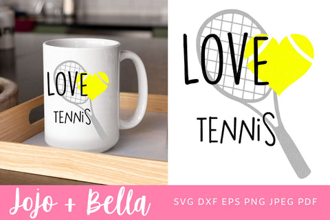 Love Tennis Svg, Tennis Svg, Love Tennis Png, Tennis Png, Tennis Player Svg, Svg Files For Cricut, Silhouette, Sublimation Designs SVG Jojo&Bella 