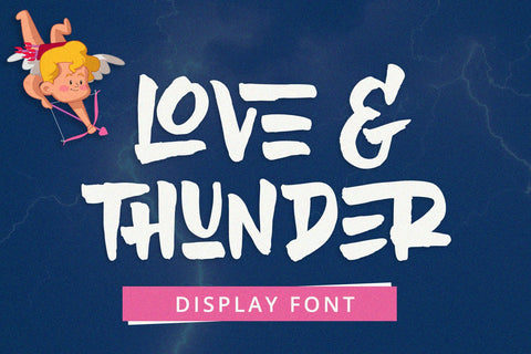 Love & Thunder - Display Font Font Alpaprana Studio 