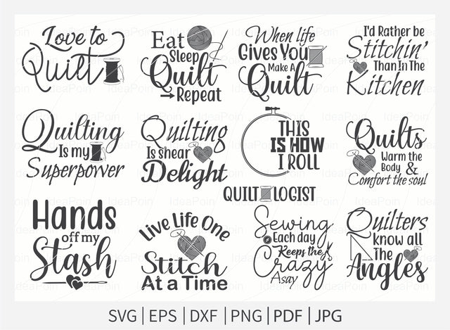 Love to Quilt svg, Quilting svg bundle, Sewing SVG, Quilting SVG, Sewing Quotes SVG Dinvect 