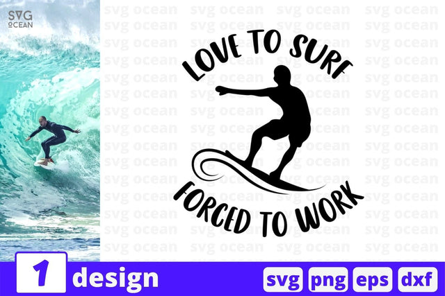 Love to surf SVG Cut File SVG SvgOcean 