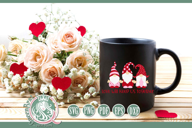Love Together Gnomes SVG SVG QueenBrat Digital Designs 
