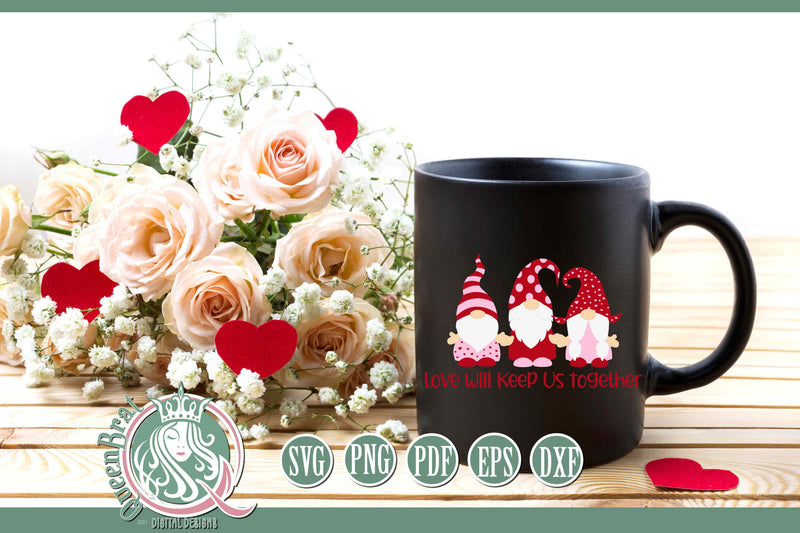 Love Together Gnomes SVG SVG QueenBrat Digital Designs 