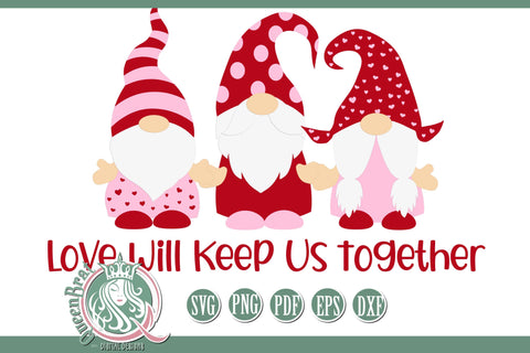 Love Together Gnomes SVG SVG QueenBrat Digital Designs 
