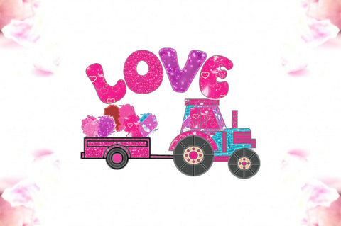 Love Tractor Valentine Sublimation Sublimation Jagonath Roy 
