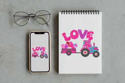 Love Tractor Valentine Sublimation Sublimation Jagonath Roy 