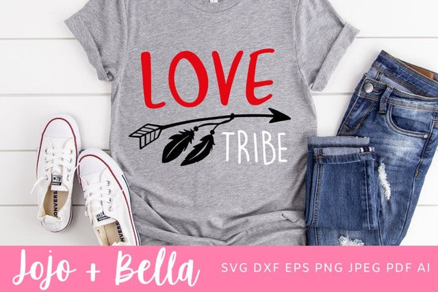 Love Tribe svg, Love svg, Love Cut File, Love svg file, Valentines Svg, Heart svg, Love tribe, Valentine Arrow Svg, Valentines day svg SVG Jojo&Bella 