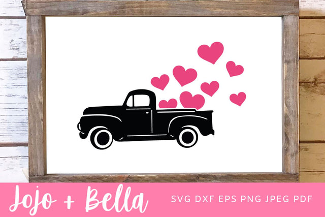Love Truck SVG, Love Svg. Truck Svg, Love Truck T-Shirt, Love truck clipart, Valentine's Svg, Wedding Svg, Bachelorette Svg, Hen party svg SVG Jojo&Bella 