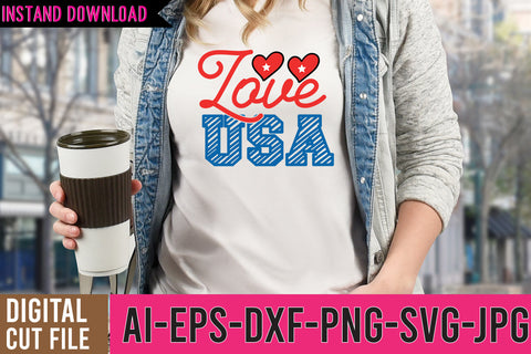 Love USA SVG Design SVG BlackCatsMedia 