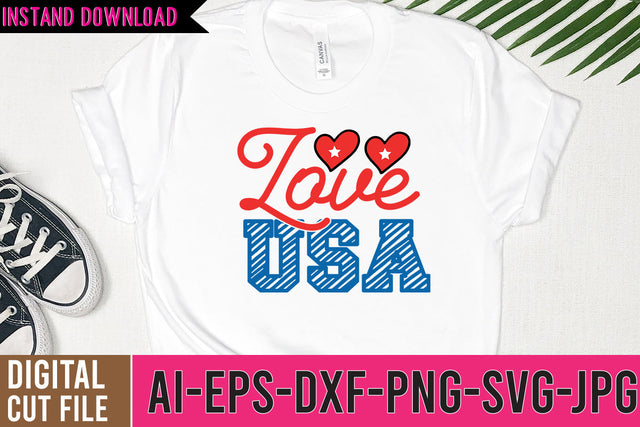 Love USA SVG Design SVG BlackCatsMedia 