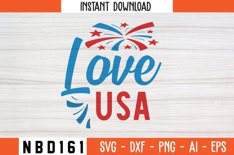 Love Usa Svg Design SVG Nbd161 