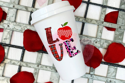 LOVE Valentine Day Teacher Sublimation PNG- Sublimation Sublimation Happy Printables Club 