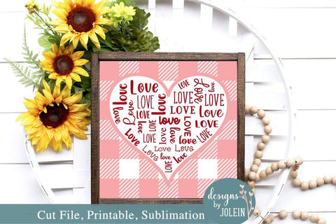 Love Valentine SIgn SVG Designs by Jolein 