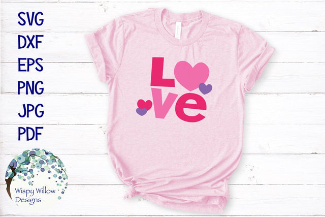 LOVE | Valentine SVG SVG Wispy Willow Designs 
