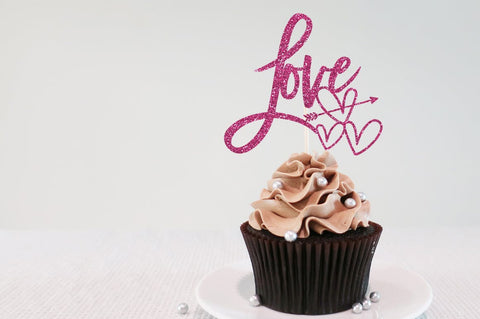 Love Valentine's Day Cake Topper Sublimation Pickled Thistle Creative 