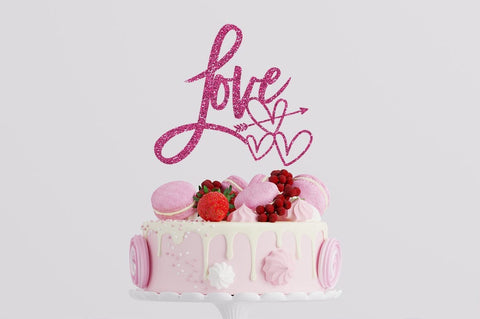 Love Valentine's Day Cake Topper Sublimation Pickled Thistle Creative 