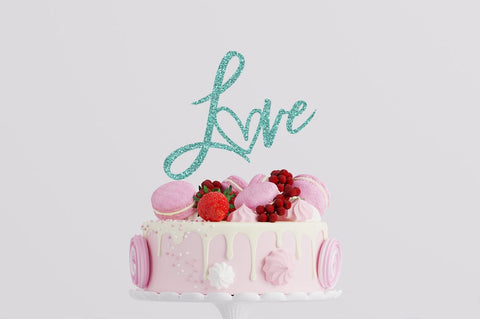 Love Valentines Day Cake Topper SVG Sublimation Pickled Thistle Creative 