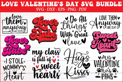 Love Valentine's Day Svg Bundle SVG designstore 