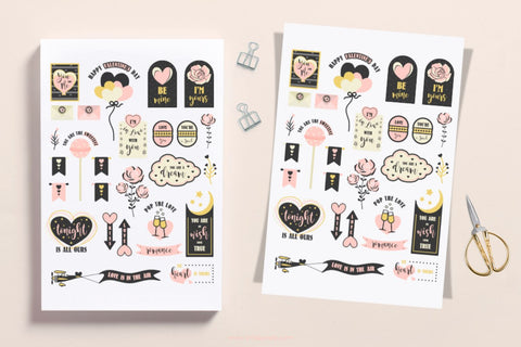 Love Valentines day SVG illustrations. SVG Arts By Naty 