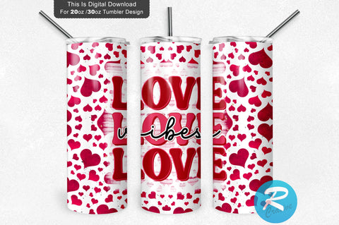 Love vibes 20 oz / 30 oz Tumbler PNG Sublimation Regulrcrative 