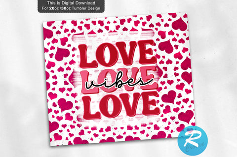 Love vibes 20 oz / 30 oz Tumbler PNG Sublimation Regulrcrative 