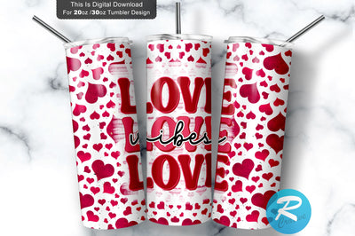 Love vibes 20 oz / 30 oz Tumbler PNG Sublimation Regulrcrative 