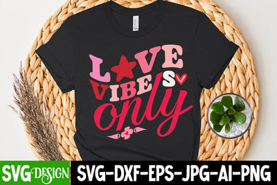 Love Vibes Only SVG Cut File ,Valentine's Day SVG Cut File SVG BlackCatsMedia 