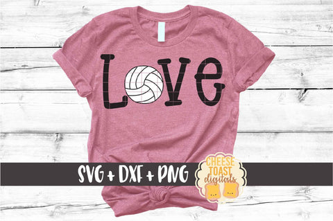 Love - Volleyball SVG PNG DXF Cut Files SVG Cheese Toast Digitals 