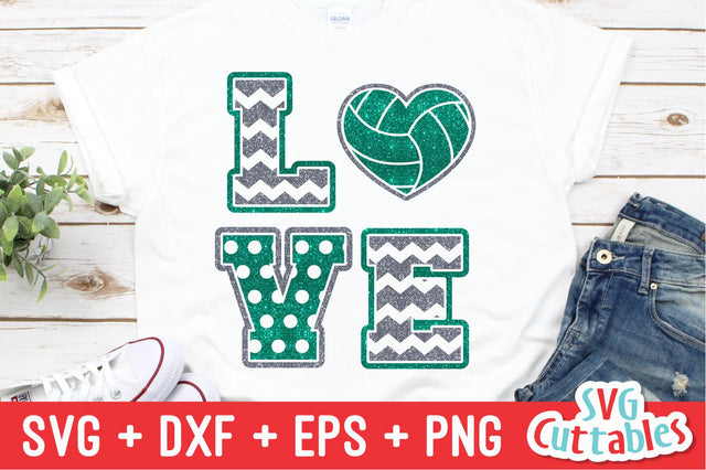 Love Volleyball SVG Svg Cuttables 