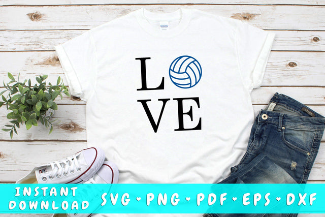 Love Volleyball SVG SVG HappyDesignStudio 