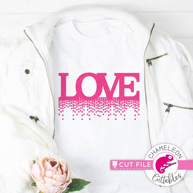 Love waterfall - Valentine's day design - SVG PNG DXF EPS JPEG SVG Chameleon Cuttables 