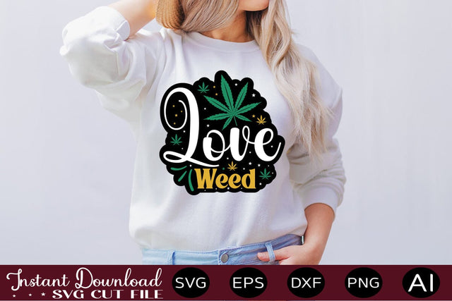 Love Weed sticker SVG designmaster24 